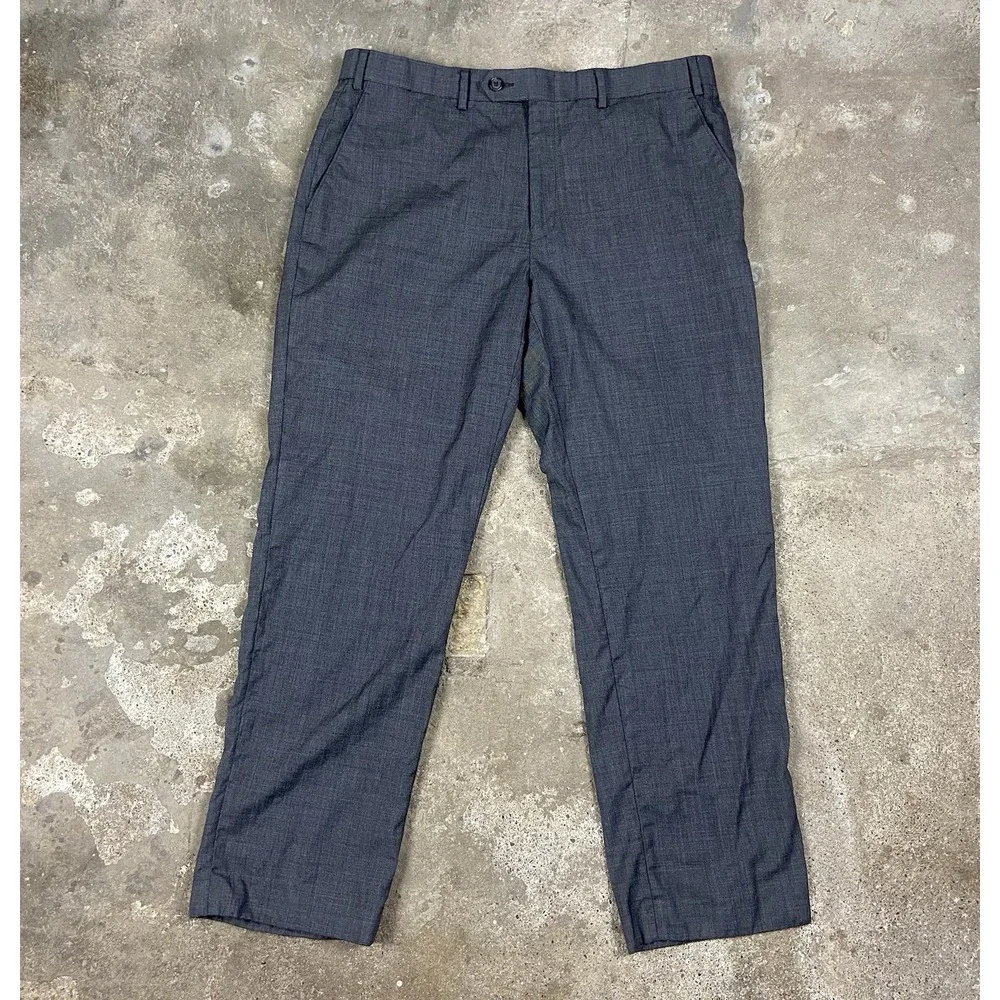 Lauren Ralph Lauren Dress Pants 36x29 Gray Flat Front Straight Leg Fit Business‎